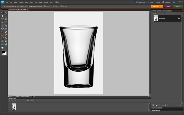 1. Open image in Photoshop. Convert to RGB colour if required (Alt+I, Alt+M, Alt+R).