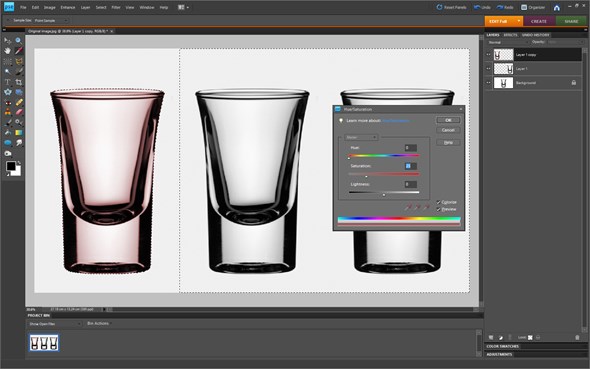 13. Check the Colorize box (Alt+O). Set Hue to 0, Saturation to 25 and Lightness to 0 and click OK.