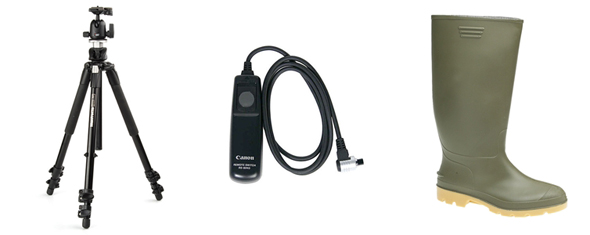 © Wex Photo Video Tripod-remote-release-and-wellington-boots.jpg