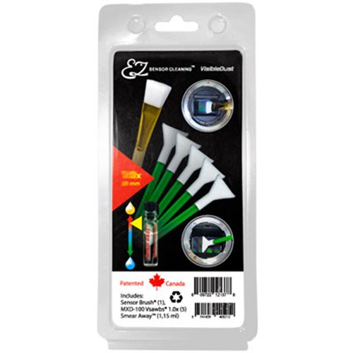 Visible Dust EZ Cleaning Kit Plus - 1.15ml VDust Sensor Brush and 5 Green Swabs (1.6x)