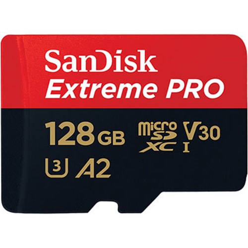Sandisk 128GB Extreme PRO microSDXC + SD Adapter