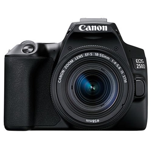 Canon EOS 250D Digital SLR Camera with 18-55mm IS STM Lens - Black