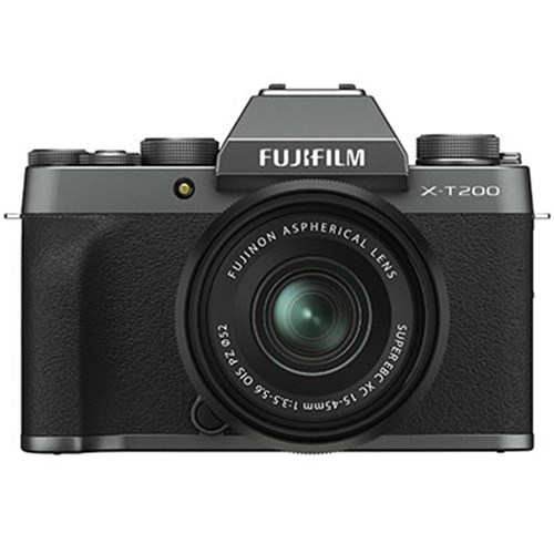 Fujifilm X-T200 Digital Camera with XC 15-45mm Lens - Dark Silver