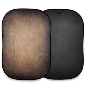 Manfrotto Vintage Collapsible Reversible Background 1.5 x 2.1m - Walnut / Pewter