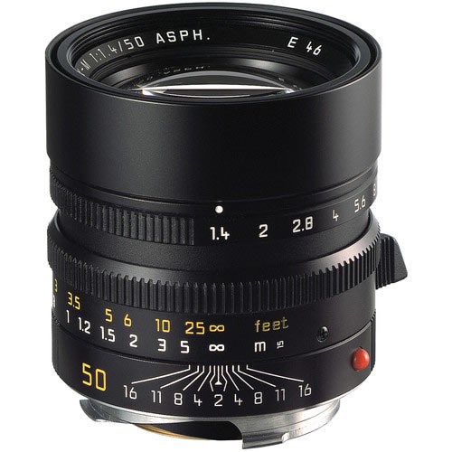 Leica 50mm f1.4 Summilux-M Asph Lens-Black