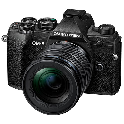 OM SYSTEM OM-5 Digital Camera with 12-45mm F4.0 PRO Lens - Black