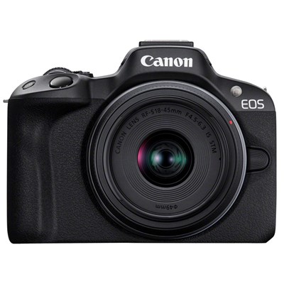 Canon EOS R50 Digital Camera with RF-S 18-45mm Lens - Black