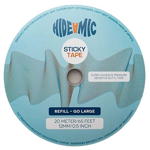 Hide-a-mic pressure sensitive Sticky Tape 20 meter x 12mm on roll